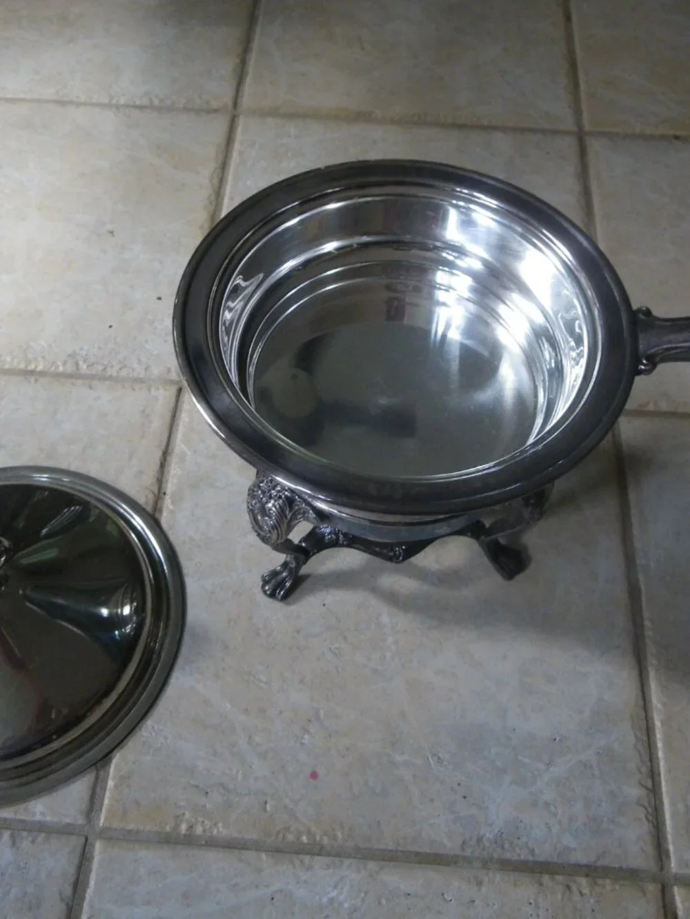 Vintage Silver Plate Elegant Classic Serving Warm Covered Bowl